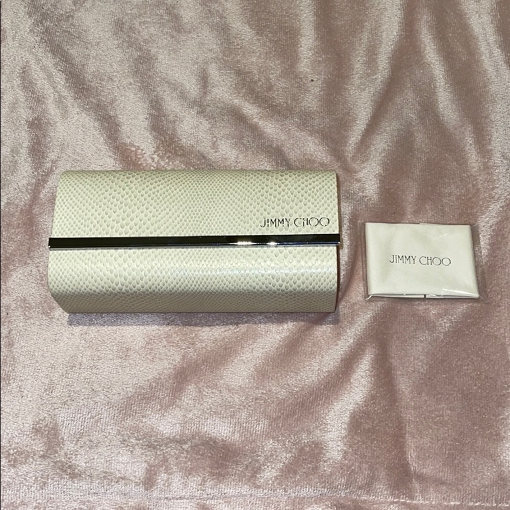 Jimmy Choo Sunglass Case with wipe cloth
